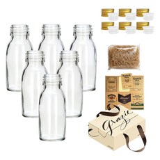 mir 威士忌套組 小玻璃瓶 D型 60ml FN60D 6入 金色套組, 1套