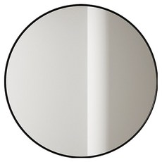 Mabso Shop 經典圓形客廳浴室黏貼式防爆鏡 50cm HR2632, 黑色