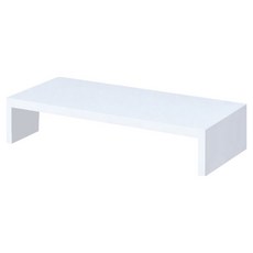 맙소샵 심플 책상정리 MDF 수납 모니터받침대 단층 HR2614, 화이트