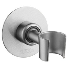 必需Plus 不鏽鋼蓮蓬頭支架 蓮蓬頭固定架 免鑽孔型, 銀色