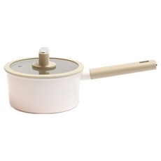 TINNY BLANC 電磁爐 IH Courbe 鋁製陶瓷塗層單柄鍋, 象牙白, 1個, 18cm