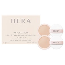 헤라 리플렉션 스킨 글로우 쿠션 리필 15g, 21C1 로즈바닐라, 2개