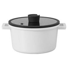 LENANSE Oreo IH 電磁爐雙耳鍋 20, 淺灰色 + 黑色, 1個, 21.2cm