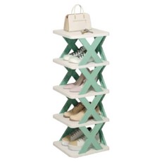 DANACELL 時尚善用空間5層鞋架, 薄荷綠色, 1個