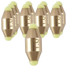 999釣魚 999釣魚 可替換式瞬沉水中浮標 淡水 海釣 流動 速降 水中鉛錘 黃銅 橡膠 釣魚釣組, 1個, 10入