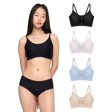 24hrs. 無感失憶細肩內衣4件組 經典款