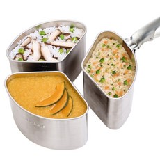 GGUMBI 不鏽鋼嬰兒副食品10人份電鍋隔板, 單一顏色, 3個, 內鍋 + 乾淨鍋蓋