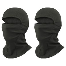 Haimpick 冬季防寒刷毛巴拉克拉瓦頭套 摩托車, 黑色, 2個
