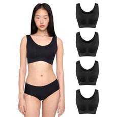 24HRS 無感失憶寬肩內衣4件組 經典款