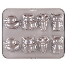 CHEFMADE 學廚 動物造型瑪德蓮模具 8格 WK9319, 1個