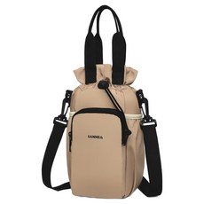 Bareunliving 高級雙層隨行杯收納袋, 米色, 1個