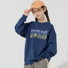 바브키즈 아동용 마이 유스 레터링 맨투맨