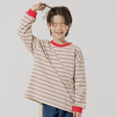 vavkids 兒童素色條紋T恤