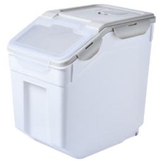 리치독스 반려동물 공기 습기차단 사료보관함 중형 6~9kg, 아이보리, 1개