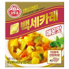 오뚜기 백세카레 고형 매운맛, 1개, 100g