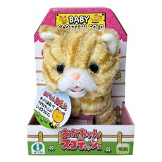 IWAYA 甜甜屋 蘇格蘭摺耳貓電池動力玩具, 橙色, 1個, 13cm