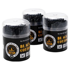 올웨일리 블랙코튼 면봉 26TSP3681, 3개, 100개입