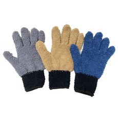 마리조아 세차 장갑 흡수 잘되는 극세사 청소 장갑 한손착용 3종 세트, 네이비블루, 그레이, 브라운, 1세트