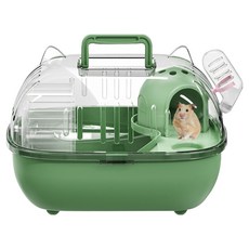 랜보어 햄스터 쫑긋 일체형 이동장 FREE, 그린, 1개