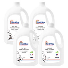 SwellDay The Safe 衣物柔軟精 嬰兒爽身粉香, 4個, 2.5L
