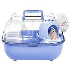 랜보어 햄스터 쫑긋 일체형 이동장 FREE, 블루, 1개