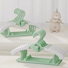 Apnalchangchang 可調節長度防滑衣架, 綠色, 30個