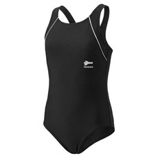 renoma 泳衣 滾邊線條 U型美背 連身泳衣 RN-GS2G505 BK