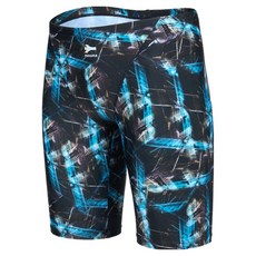 renoma 男士幾何圖案四分長版四角泳褲 RN-MS2G232 BK