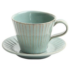 yido DOZAGI 陶瓷青蓮條紋咖啡杯組, 青色, 1套