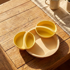 네스틱 빙그르르 플레이트 + 달빛 볼 2p 세트, 바나나옐로우, 1세트, 플레이트 + 볼 2p