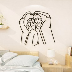 또드림 아크릴 커플 인테리어 벽 장식 스티커, M커플