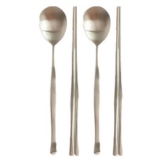 니코트 Satin 샤틴 수저세트, 골드, 숟가락 2p + 젓가락 2p, 1세트