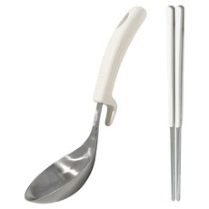 CAMEL Tteum 上菜匙 + Tteum 筷子組, 象牙白, 1套