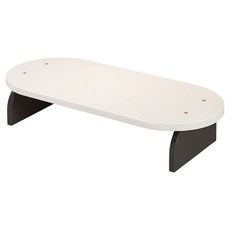 디노 심플 사무형 모니터 받침대 중 40 x 20 x 8 cm, 화이트