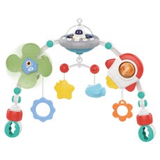 HUANGER Haneul Sseon Byeol 太空風車探險 3合1嬰兒車 汽車座椅 床用 多功能吊飾套組 heanhe0318, 白色等, 1套