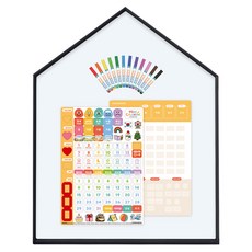 맘스보드 레브하우스보드 리얼블랙 + 뉴 캘린더 + 미니팝 12색 세트, 페퍼민트, 1세트