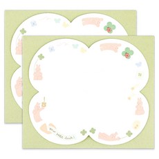 DASH&DOT Little Moment 留言卡, 02 兔子幸運草, 2個