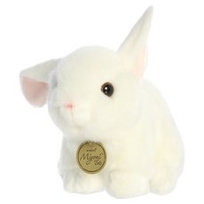 Miyoni 豎耳小兔娃娃, 白色, 1個, 13cm