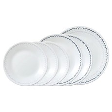 Corelle Brands 康寧餐具 圓平盤6件組, 典雅蕾絲, 1組, 圓平盤 10吋 + 8吋 2個 + 6吋 3個