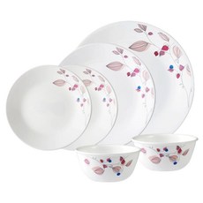 Corelle Brands 康寧餐具 餐具組 6p, 嫣紅微風, 1組, 平盤 10吋 + 8吋 + 6吋 2個 + 中碗 450ml 2個