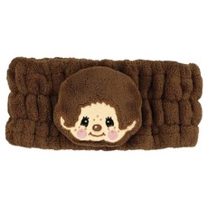 스케이터 몬치치 타월 헤어 밴드 19 x 7 cm, 1개, 브라운