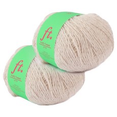 브랜드얀 리틀허브 뷔스티에 긴버전 DIY 플러피 트위드 뜨개실 2p + 도안 세트, 2 오트밀, 1세트