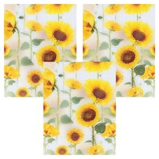 Kodachief PVC靜電式窗戶彩色隱私防窺不透明廁所浴室玻璃貼紙 30cm x 1m, 向日葵, 3個