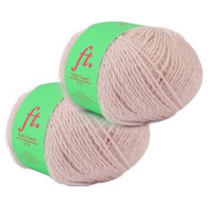 브랜드얀 리틀허브 뷔스티에 긴버전 DIY 플러피 트위드 뜨개실 2p + 도안 세트, 5 베이비 핑크, 1세트