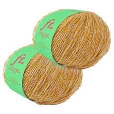 브랜드얀 리틀허브 뷔스티에 긴버전 DIY 플러피 트위드 뜨개실 2p + 도안 세트, 21 메리골드, 1세트