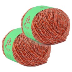 브랜드얀 리틀허브 뷔스티에 긴버전 DIY 플러피 트위드 뜨개실 2p + 도안 세트, 22 테라코타, 1세트