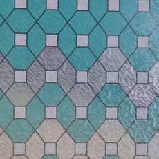 女神 多款玻璃窗戶浴室辦公室隱私保護貼紙 綠色菱格紋, 單一顏色