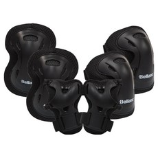 Bellanc 兒童用直排輪護腕護肘護膝組, 黑色, 1套