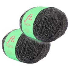 브랜드얀 리틀허브 뷔스티에 긴버전 DIY 플러피 트위드 뜨개실 2p + 도안 세트, 13 옵시디언, 1세트