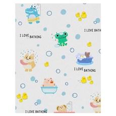 코다치프 PVC 정전식 창호 컬러 사생활 노출 방지 불투명 화장실 욕실 유리 스티커 90cm x 1m, 버블 애니멀, 1개